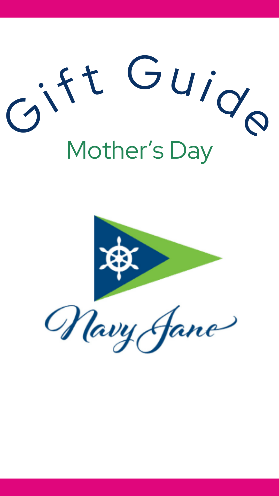 Picture of Navy Jane's logo.  Burgee with Navy Jane written under it.