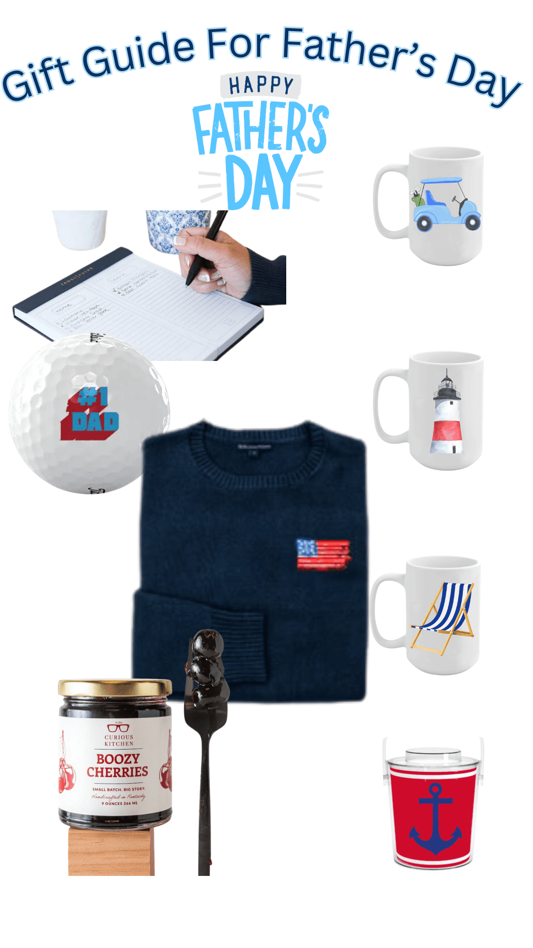 Picture of a gift guide for fathers day.