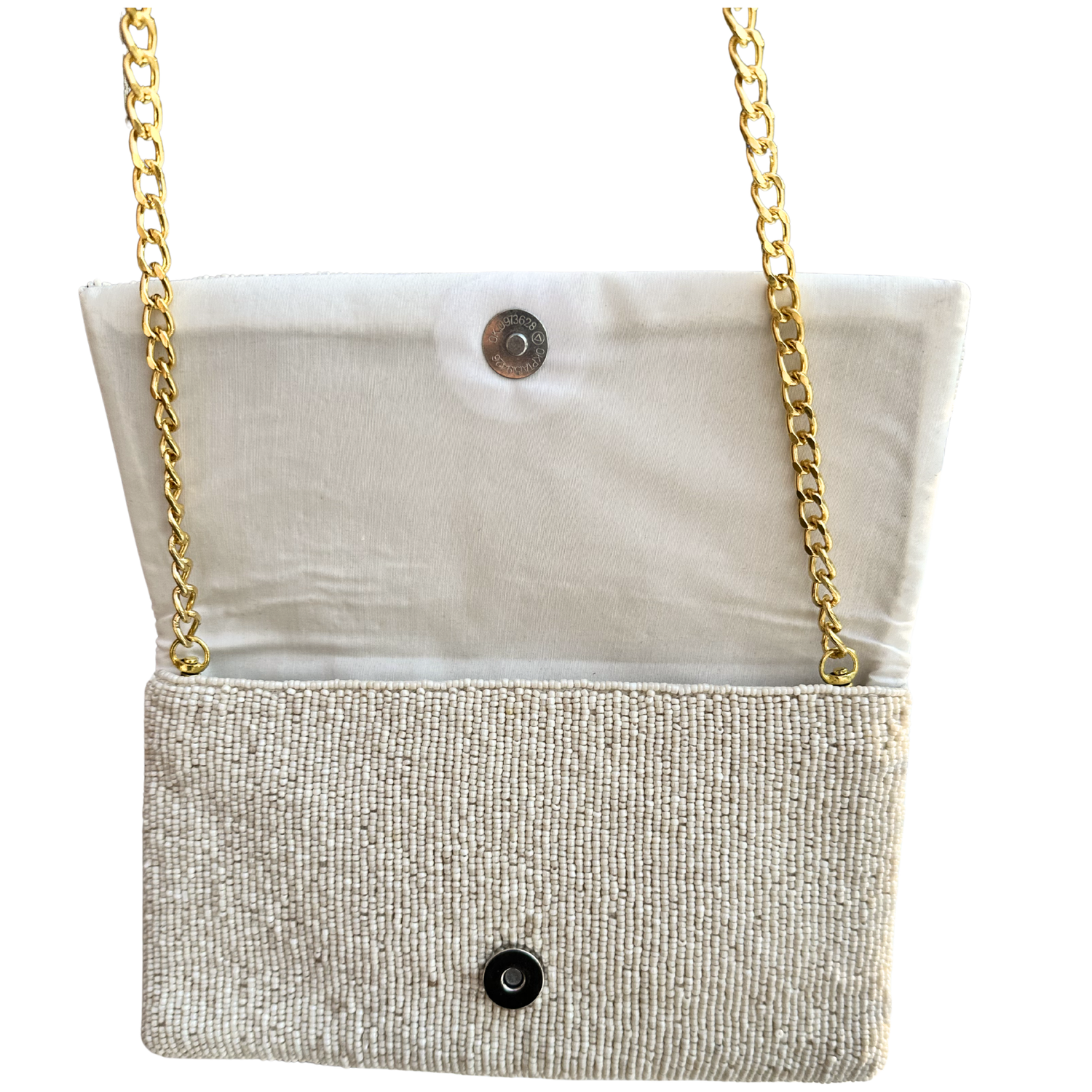 Floral Beaded Clutch – Blue Hydrangea