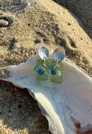 Mary Jane Lime Green Sea Glass Earrings