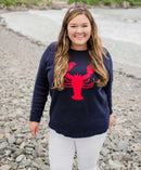 Nautical Lobster Sweater in Navy | Preppy Coastal Style
