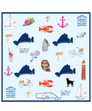 Silk Scarf Inspired by Martha's Vineyard – Elegant Coastal Style
