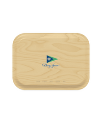 Navy Jane logo on back of tray