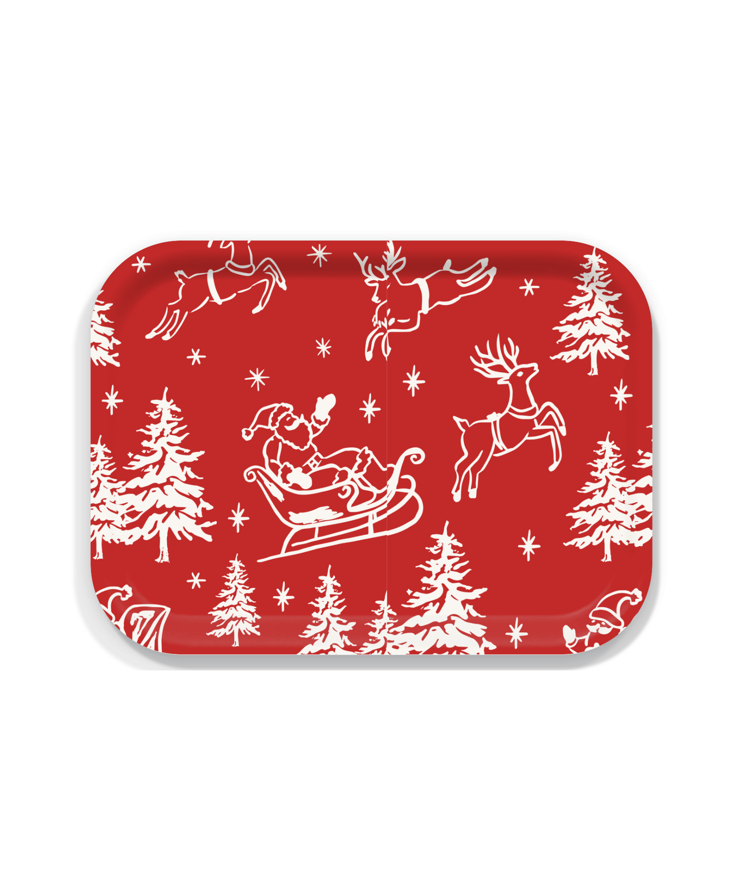 Red Santa tray